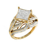 Yellow Gold Brilliant Diamond 0.75 CT Single Ring - 14GG16