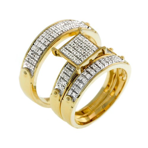 0.40 CT Diamond Wedding Trio Set - 14GG17