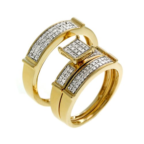 0.38 CT Brilliant Diamond Wedding Trio - 14GG19