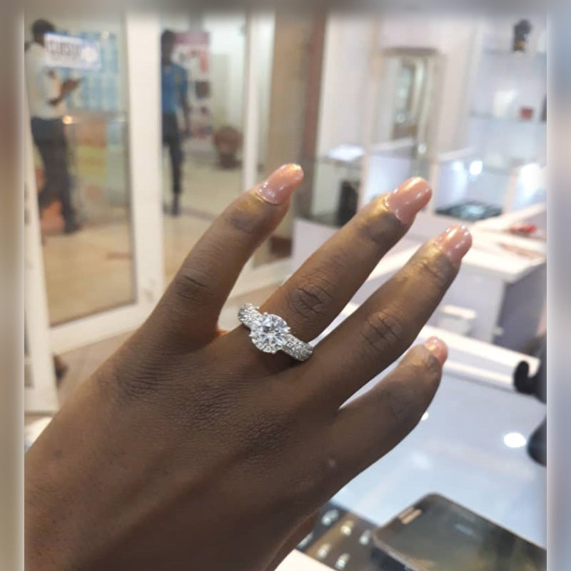 Sterling Silver Engagement Ring - 15AB39