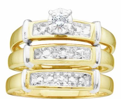 10K Yellow and White Gold Complete Set - 15GG10