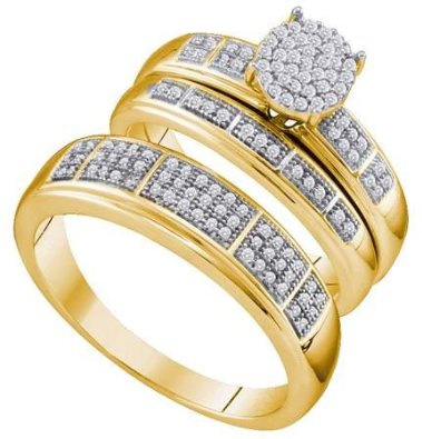 0.33CTW DIAMOND MICRO PAVE TRIO SET -15GG19