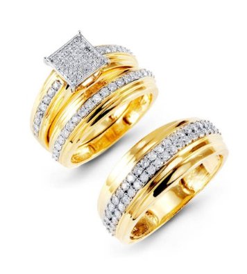 14K Yellow Gold Round Diamond Ring -15GG20