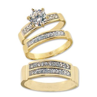 Trio Three Piece Wedding Ring Set - 15GG21