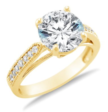 Solid 14k Engagement Ring - 15GG35