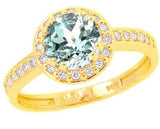 Diamond Engagement Ring-Aquamarine-full - 15GG36