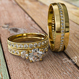 Round Cut Diamond Complete Wedding Set - 16GG23