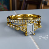 Emerald Cut Cathedral Bridal Set - 16GG15