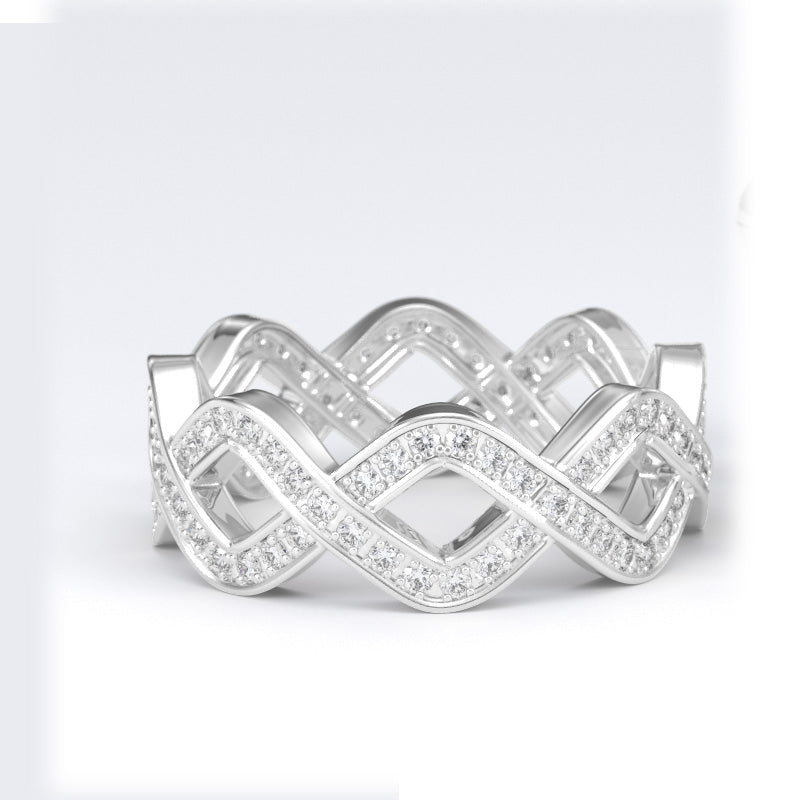 Gold Infinity Wedding Band (8mm wide) - 16GG24
