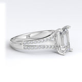 Emerald Cut Gold Engagement Ring - 16GG25