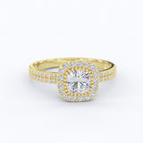 Halo Cushion Cut Diamond Engagement Ring - 16GG32