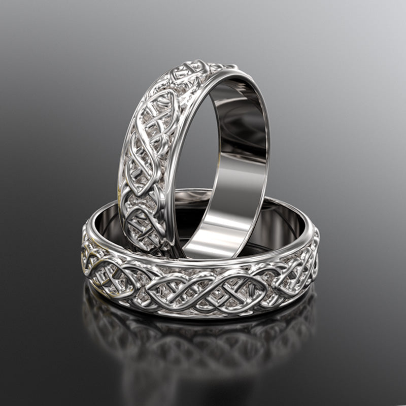 Celtic Design Gold Wedding Bands - 16GG36