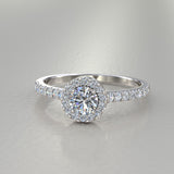 1ct Round Diamond Gold Engagement Ring - 16GG39A