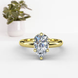 Pear Shape Solitaire Gold Engagement Ring - 16GG47