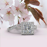 Princess Cut Gold Bridal Set - 16GG51