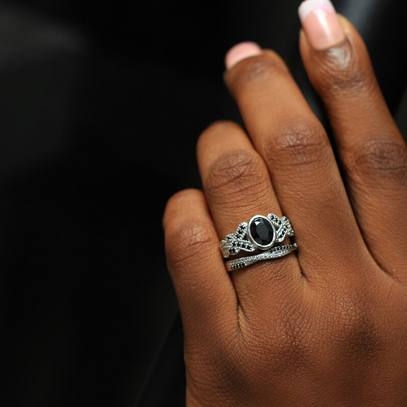 Black and White Diamond Bridal Set - 16GG53