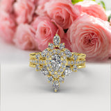 Pear Diamond Wedding Ring Set - 16GG54