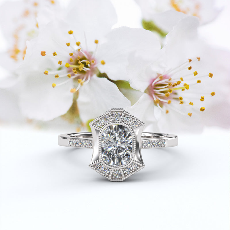 Cushion Cut Halo Engagement Ring - 16GG57