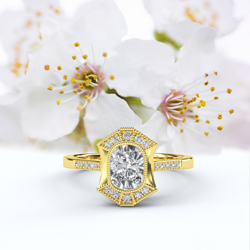 Cushion Cut Halo Engagement Ring - 16GG57
