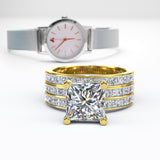 Princess Cut Gold Bridal Set - 16GG64