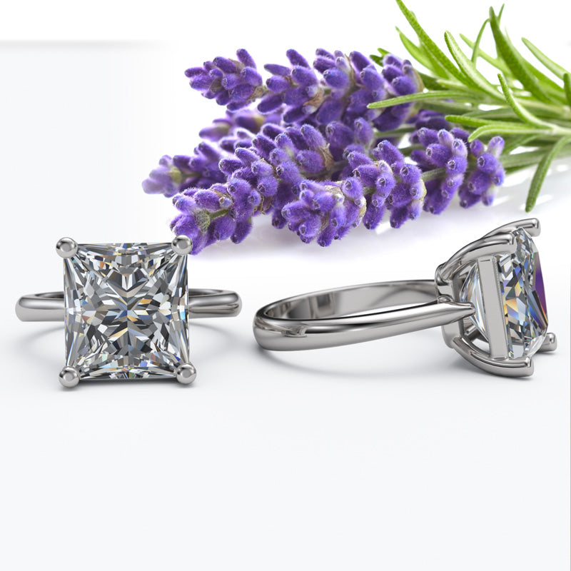 Elongated Princess Cut Engagement Ring - 16GG66