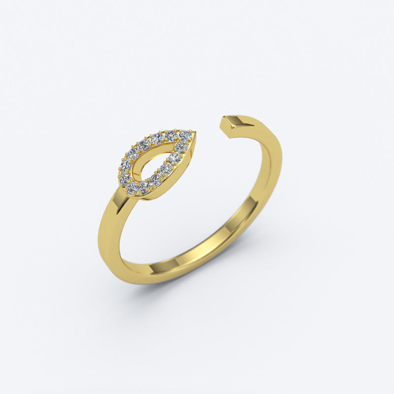 Gold Open Engagement Ring - 16GG78