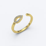Gold Open Engagement Ring - 16GG78