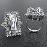 Baguette Gold Engagement Ring - 16GG82