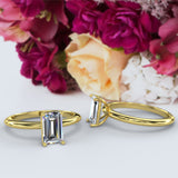 Baguette Solitaire Gold Engagement Ring - 16GG84
