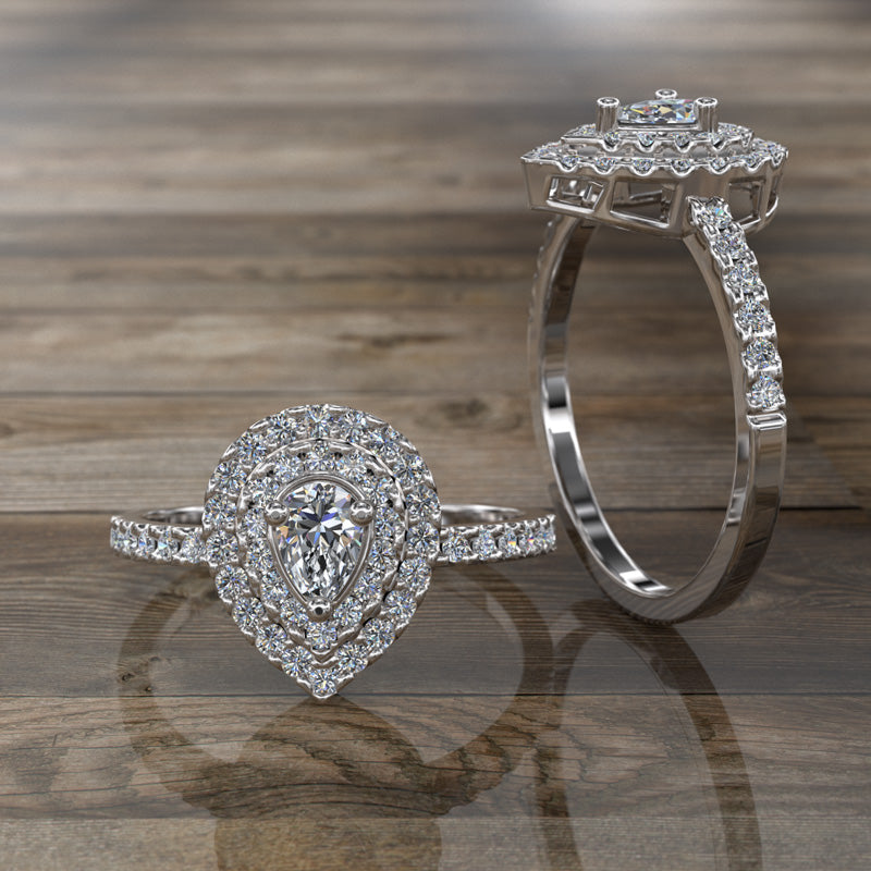 0.47ct Pear Diamond Engagement Ring - 16GG87