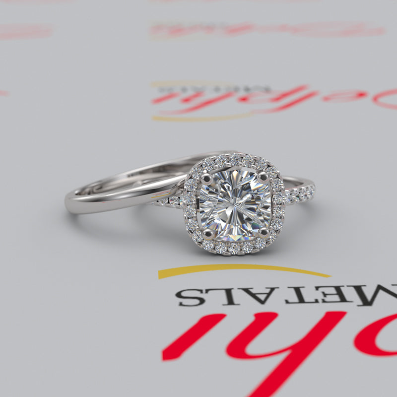 Single Halo Gold Bridal Set - 16GG92