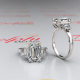 Emerald cut Gold Engagement Ring - 16GG93