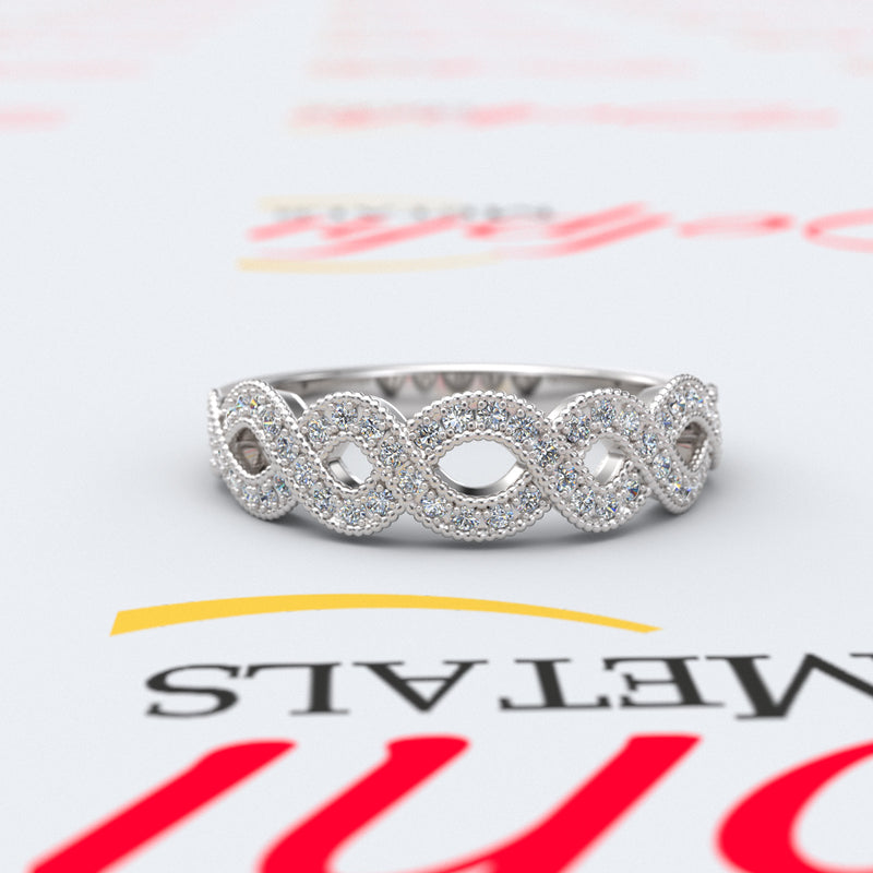 0.26ct Diamond Gold Infinity Wedding Ring - 16GG99