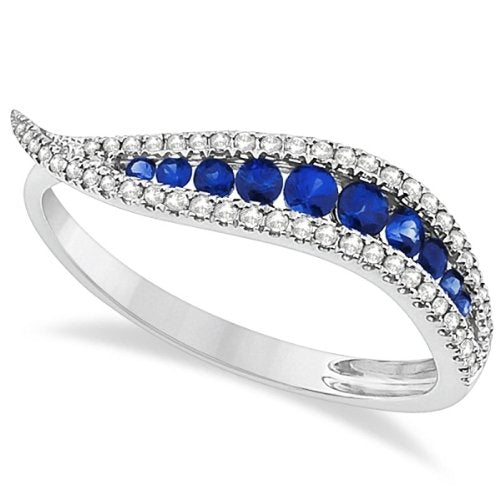 Natural Round Shaped Blue Sapphire and Diamond G-H/SI - 17GG03