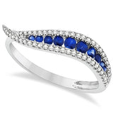 Natural Round Shaped Blue Sapphire and Diamond G-H/SI - 17GG03