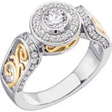 14K White Gold 1/6 Ct Tw Bridal Engagement Set - 17GG31
