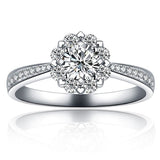 18k Diamond Engagement Bridal Ring, 0.23ct Solitaire Diamond With 0.37ct Accent Diamonds (SI Clarity, I-J Color) - 17GG36