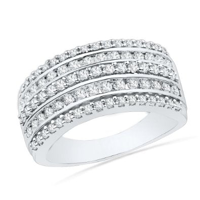 10KT White Gold Round Diamond Band - 17GG75