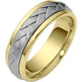 Wave Style 7mm Two-Tone 18 Karat Wedding Band - 17GG86