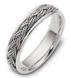 5mm Platinum Comfort Fit Wedding Band Ring - 17GG89