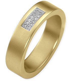 6mm 14 Karat Yellow Gold Diamond Band - 17GG90