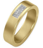 6mm 14 Karat Yellow Gold Diamond Band - 17GG90