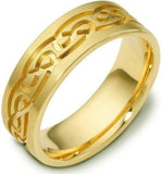 14 Karat Yellow Gold Celtic Wedding Band - 17GG96