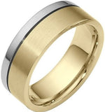 7.5mm Two-Tone 18 Karat Gold Wedding Band - 17GG99