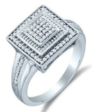 White Gold Diamond Halo Engagement  Ring - 18GG64