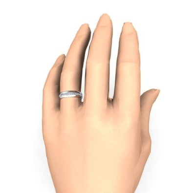 Diamond Wedding Band Ring in Platinum - 18GG02