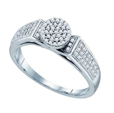 0.25ctw diamond micro pave ring Engagement Ring - 18GG04
