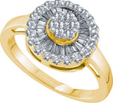 0.69ctw diamond flower ring - 18GG09