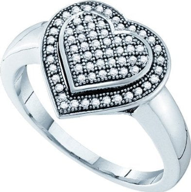 0.25ctw diamond heart ring  - 18GG13