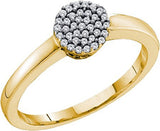 0.12ctw diamond micro-pave ring - 18GG14